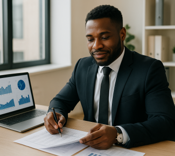 Black entrepreneur discussing business funding strategies with a financial coach