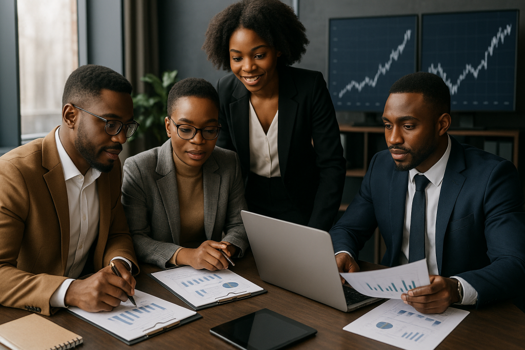 Black entrepreneur discussing business funding strategies with a financial coach