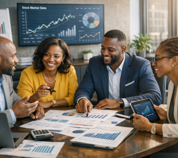 Black entrepreneur discussing business funding strategies with a financial coach