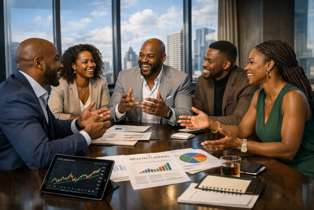 Black entrepreneur discussing business funding strategies with a financial coach