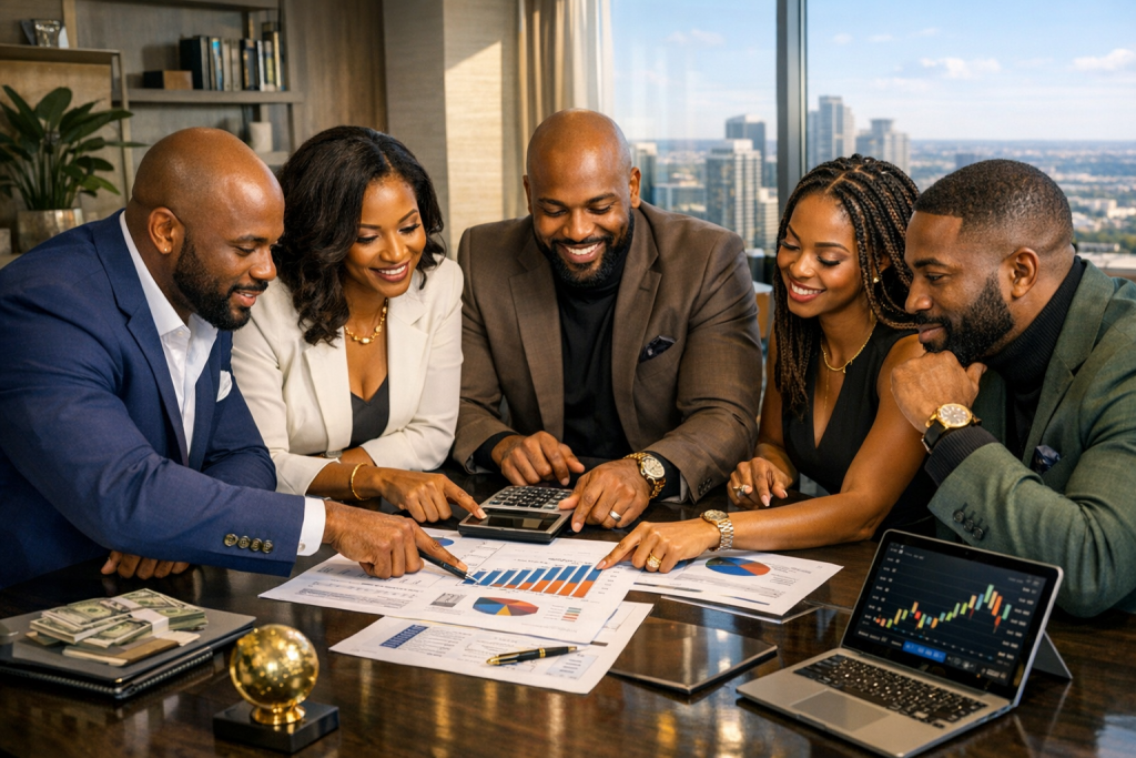 Black entrepreneur discussing business funding strategies with a financial coach